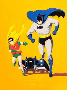 Mel Ramos - Batman, Robin and Batmobile