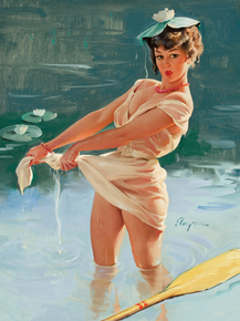 Gil Elvgren - Upsetting Upset, 1969