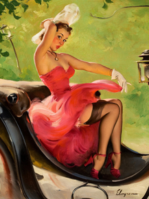 Gil Elvgren - Up in Central Park, 1950