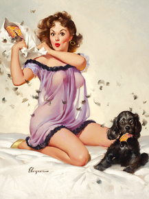 Gil Elvgren - Ticklish Situation, 1957