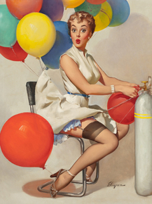 Gil Elvgren - Taking Off, 1955