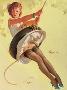 Gil Elvgren - Swingin' Sweetie, 1968 Gil Elvgren - Swingin' Sweetie, 1968