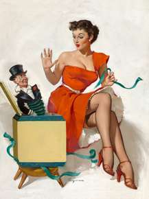 Gil Elvgren - Surprised, 1952