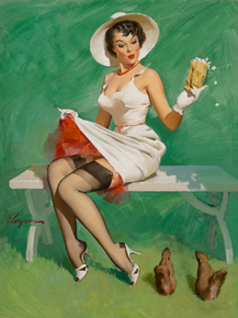 Gil Elvgren - Squirrely Situation, 1969
