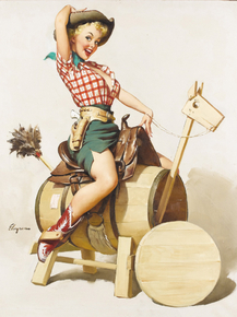 Gil Elvgren - Sitting Pretty Lola, 1955