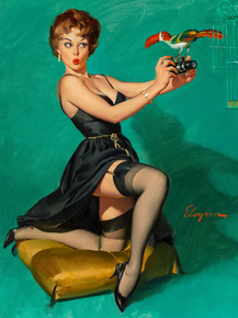 Gil Elvgren - Ruffled Feathers, 1967 Gil Elvgren - Ruffled Feathers, 1967