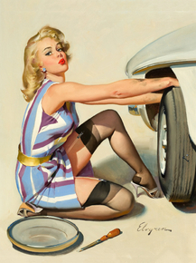 Gil Elvgren - Quick Change, 1967