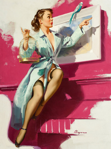 Gil Elvgren - Pretty Cagey, 1953