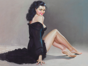 Gil Elvgren - Pin-Up in Black