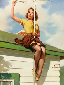 Gil Elvgren - On the House, 1958
