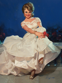 Gil Elvgren - Moonlight and Roses, 1965