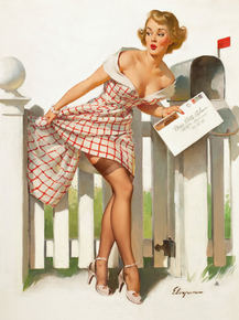 Gil Elvgren - Miss Sylvania's Mishap, 1955 Gil Elvgren - Miss Sylvania's Mishap, 1955