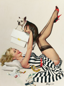 Gil Elvgren - Lucky Dog, 1958