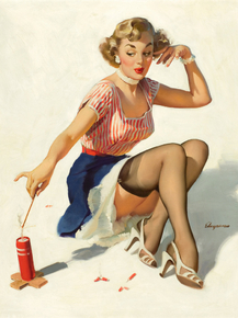 Gil Elvgren - Looking for Trouble, 1953