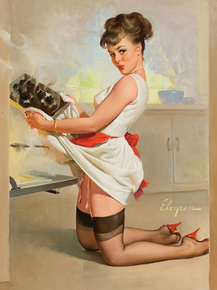 Gil Elvgren - Let's Eat Out, 1967