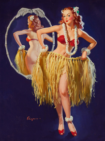Gil Elvgren - I Hope the Boys Don't Draw the Straws Tonight