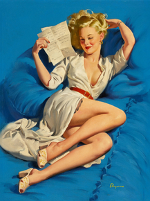 Gil Elvgren - He Thinks I'm Too Good to Be True, 1947