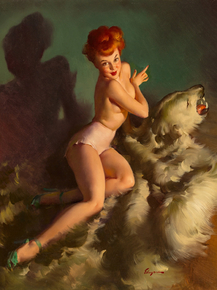 Gil Elvgren - He Almost Scared Me Out of My Skin!, 1948