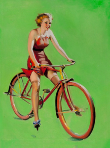 Gil Elvgren - Free Wheeling, 1937