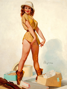 Gil Elvgren - Fit to Kill. I'm Fair Game for Any Hunt, 1965