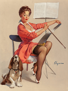 Gil Elvgren - Doggone Good. Puppy Love, 1959