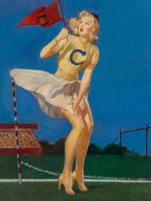 Gil Elvgren - Cheering the Team
