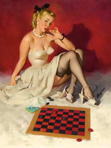 Gil Elvgren - Check and Double Check, 1946