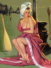 Gil Elvgren - Blanket Coverage, 1952