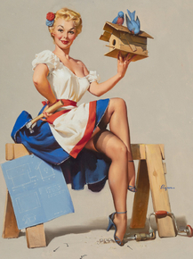 Gil Elvgren - Bird's-Eye View, 1955