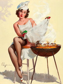 Gil Elvgren - Barbecutie, 1964
