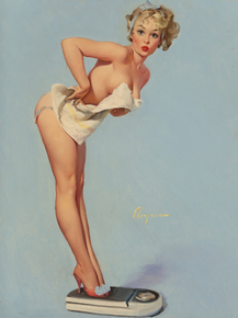 Gil Elvgren - A Weighty Problem, 1960