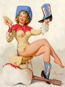 Gil Elvgren - A Polished Performance, 1964