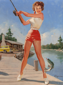 Gil Elvgren - A Good Catch