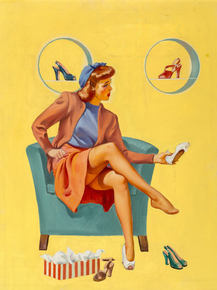 Gil Elvgren - A Cute Pair, Louis F. Dow
