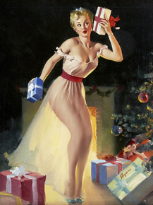 Gil Elvgren - A Christmas Eve. Waiting For Santa, 1954 Gil Elvgren - A Christmas Eve. Waiting For Santa, 1954