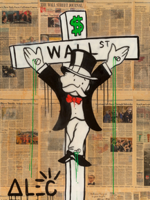 Alec Monopoly - Wall Street Crucifix