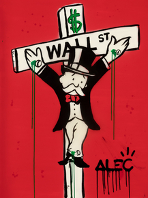 Alec Monopoly - Wall Street Crucifix