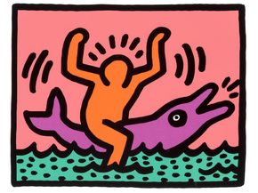 Keith Haring - Pop Shop Quad V C, 1989 (Коллекция постеров №5)