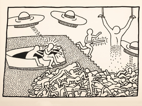 Keith Haring - Untitled (Plate 2), from The Blueprint Drawings, 1990 | Кит Харинг