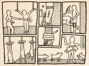 Keith Haring - Untitled (Plate 5), from The Blueprint Drawings, 1990 | Кит Харинг