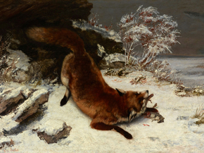 Gustave Courbet - Fox in the Snow | Гюстав Курбе