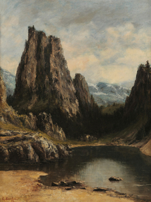 Gustave Courbet - Lake in a Mountain Region | Гюстав Курбе