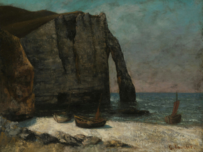 Gustave Courbet - The Cliff at Etretat | Гюстав Курбе