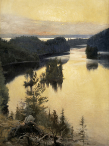 Albert Edelfelt - Kaukola Ridge at Sunset | Альберт Эдельфельт