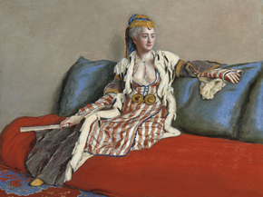 Jean-Etienne Liotard - Lady in Turkish Dress Holding a Fan | Лиотар Жан-Этьен