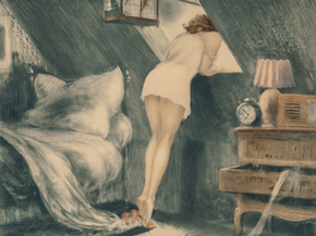 Louis Icart - Attic Room, 1940 | Луи Икар