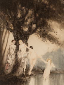 Louis Icart - Baigneuse, 1931 | Луи Икар