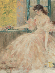 Louis Icart - Pensive woman | Луи Икар