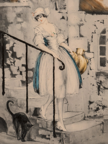 Louis Icart - La Laitiere, 1928 | Луи Икар Louis Icart - La Laitiere, 1928 | Луи Икар
