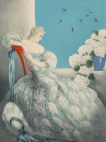 Louis Icart - Symphony in Blue, 1936 | Луи Икар